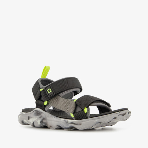 Jongens sandalen zwart grijs