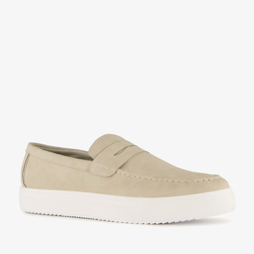 Heren instappers beige