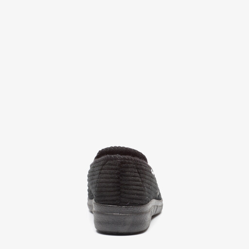 Heren pantoffels rib zwart