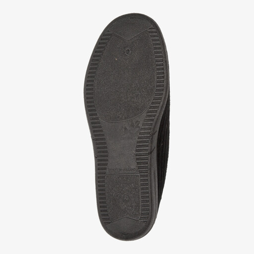 Heren pantoffels rib zwart
