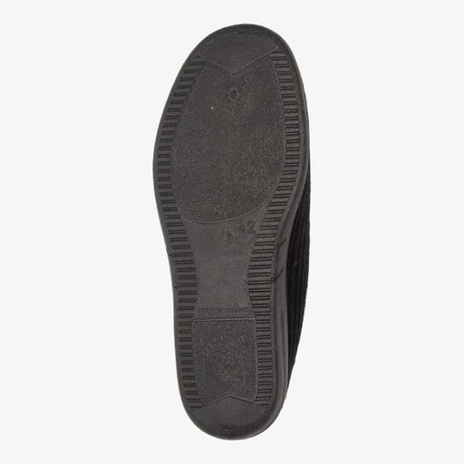 Heren pantoffels rib zwart