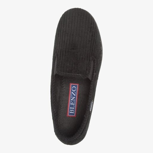 Heren pantoffels rib zwart