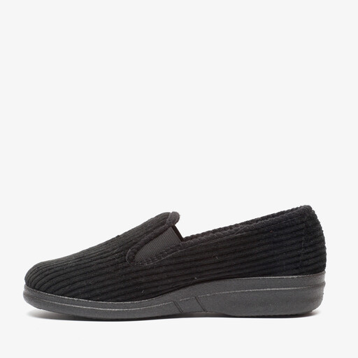 Heren pantoffels rib zwart
