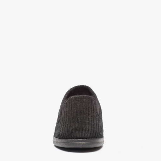 Heren pantoffels rib zwart