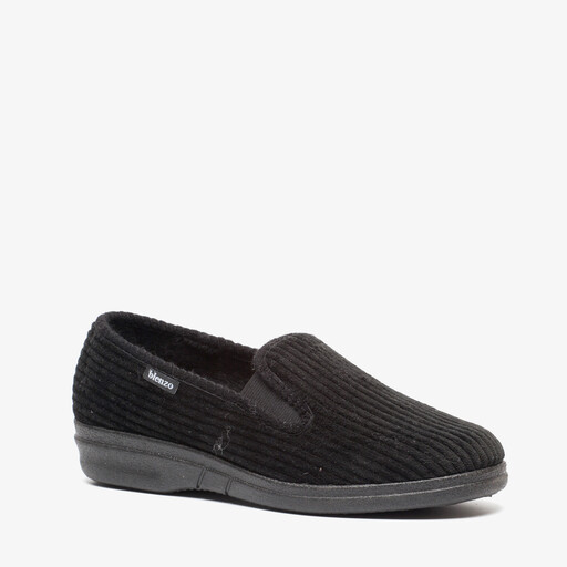 Heren pantoffels rib zwart