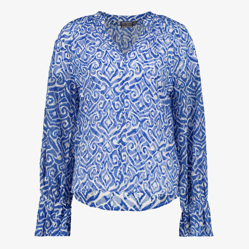 Twoday dames blouse blauw met patroon