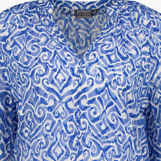 Twoday dames blouse blauw met patroon
