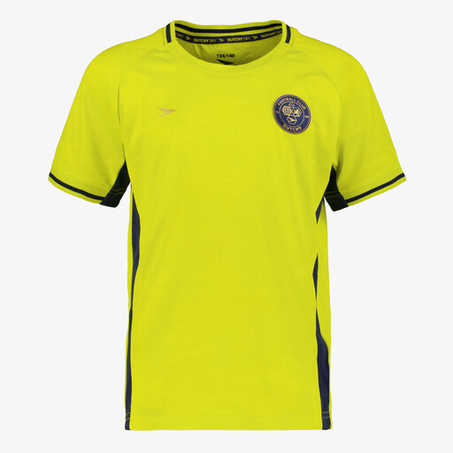 Dry kinder voetbal T-shirt geel blauw