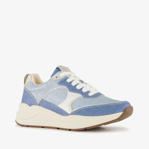 Dames sneakers denim blauw