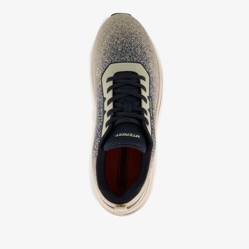 Heren sneakers met print beige zwart