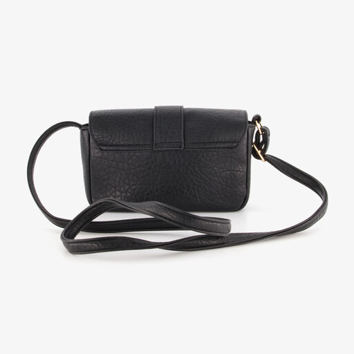 Schoudertas met gespsluiting zwart