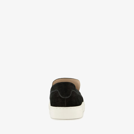 Suede heren instappers zwart
