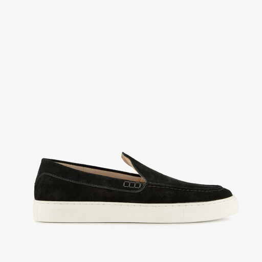 Suede heren instappers zwart