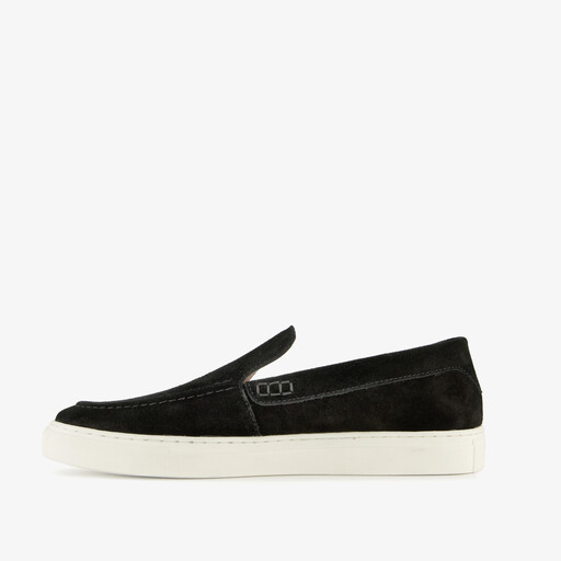 Suede heren instappers zwart