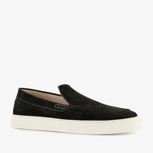 Suede heren instappers zwart