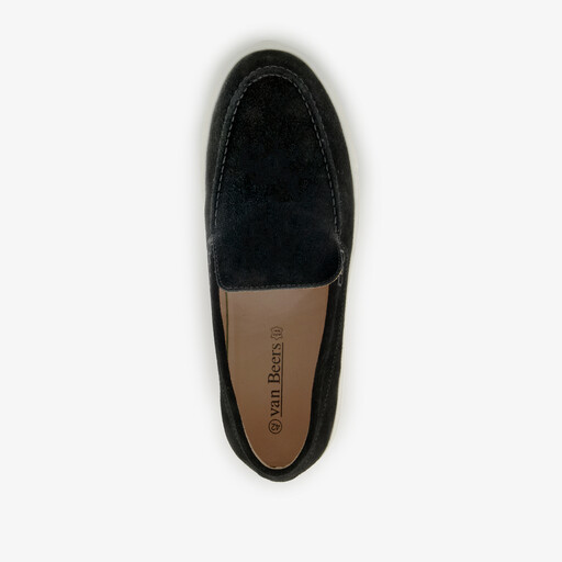 Suede heren instappers zwart