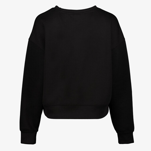 Cropped dames sport sweater zwart