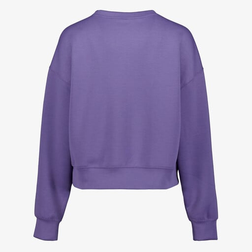 Cropped dames sport sweater paars