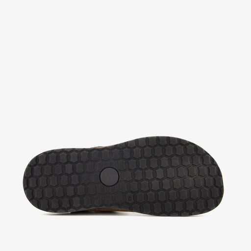 Leren pantoffels heren bruin
