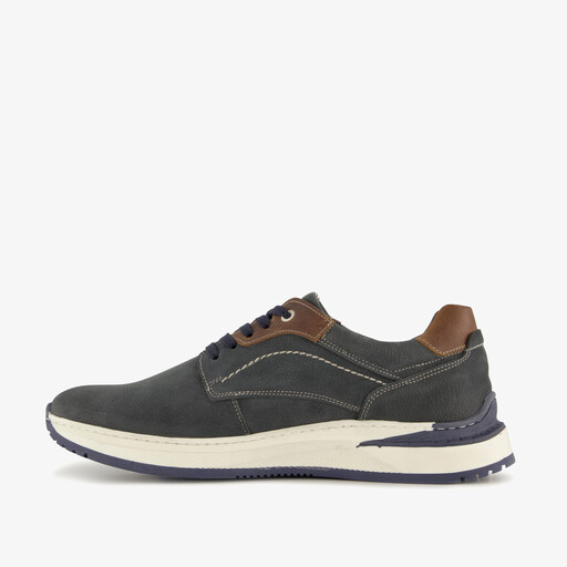 Leren heren veterschoenen blauw