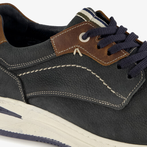 Leren heren veterschoenen blauw