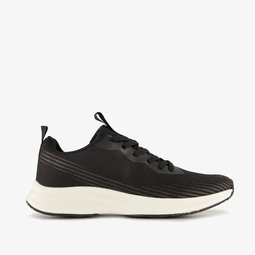 Heren hardloopschoenen zwart wit