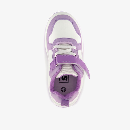 Meisjes sneakers wit paars