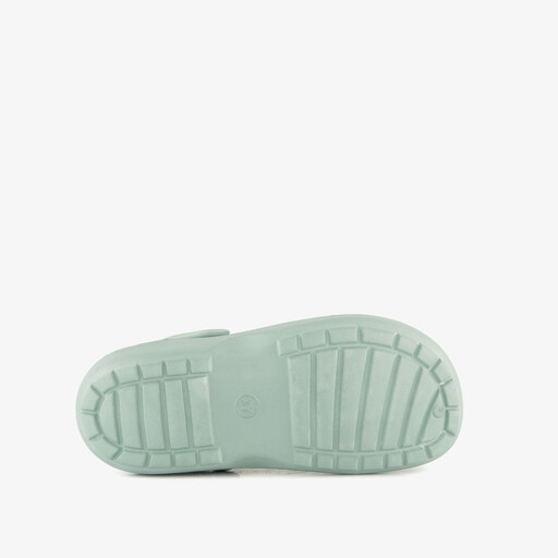 Dames klompen met madeliefjes mintgroen