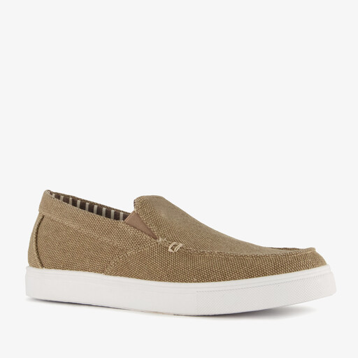 Heren instappers beige