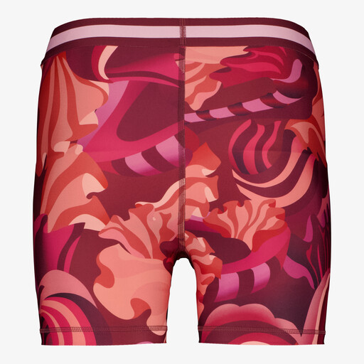 Strong Floral Ribbon dames sportshort rood