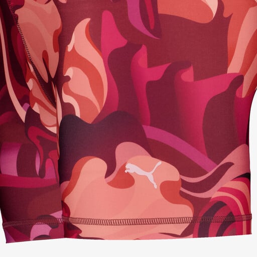 Strong Floral Ribbon dames sportshort rood