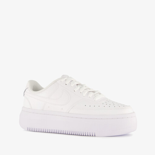 Court Vision Alta leren dames sneakers wit