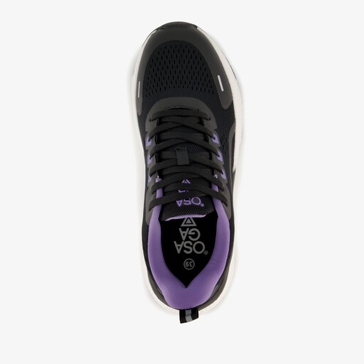 Dames hardloopschoenen zwart paars