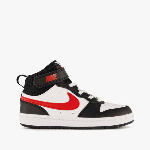 Court Borough mid sneakes jongens zwart wit