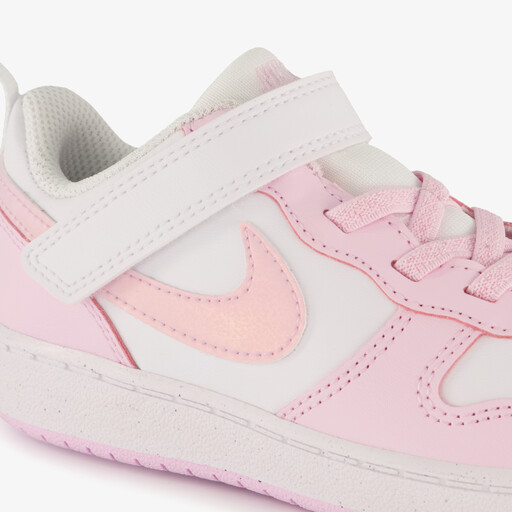 Court Borough Low Recraft meisjes sneakers wit roze