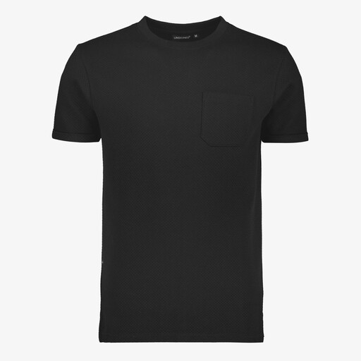 Heren T-shirt met structuur zwart