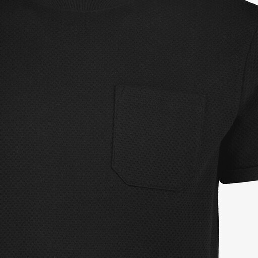 Heren T-shirt met structuur zwart