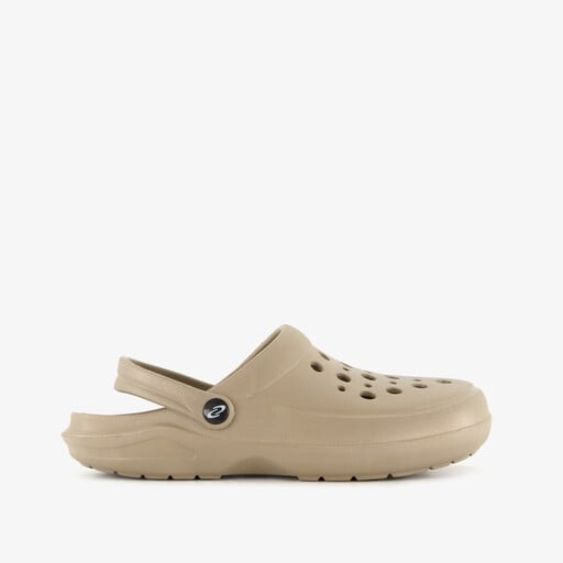 Heren klompen met hielbandje beige