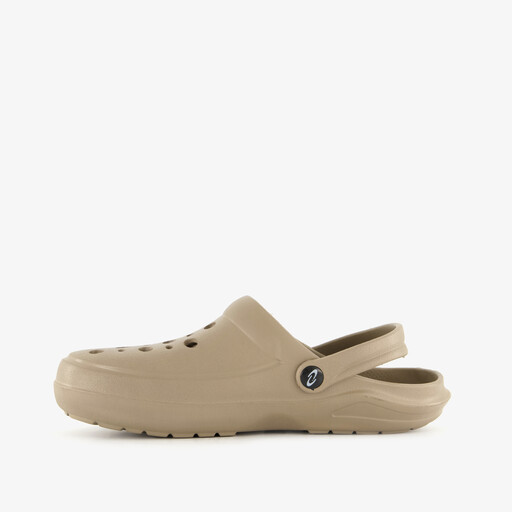 Heren klompen met hielbandje beige