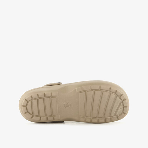 Heren klompen met hielbandje beige
