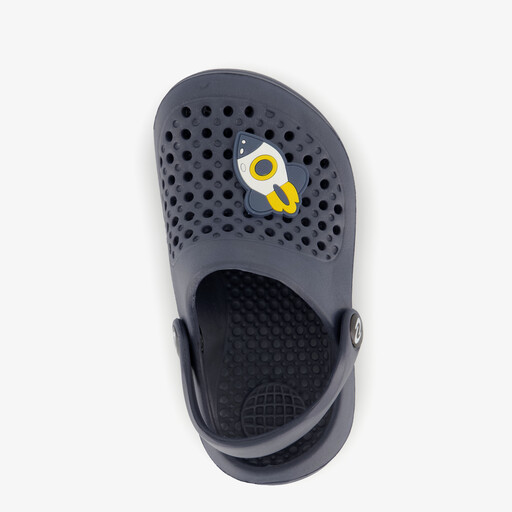 Kinder klompen blauw met racket