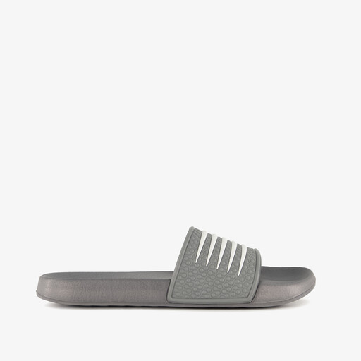 Heren badslippers grijs