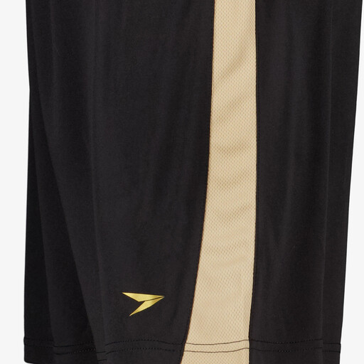 Heren voetbalshort zwart beige