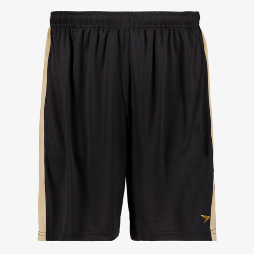 Heren voetbalshort zwart beige
