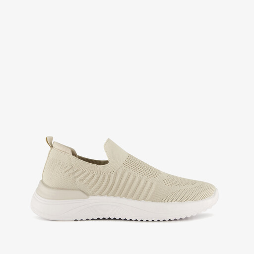 Dames instap sneakers beige