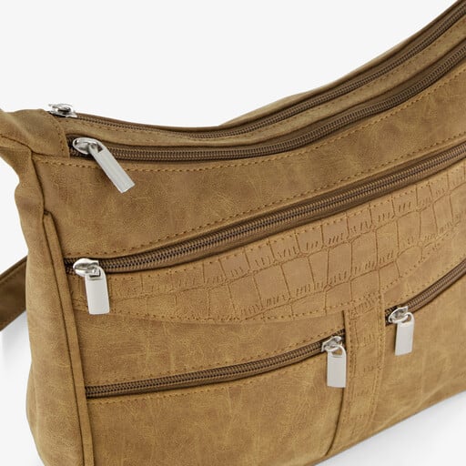 Dames schoudertas camelbruin