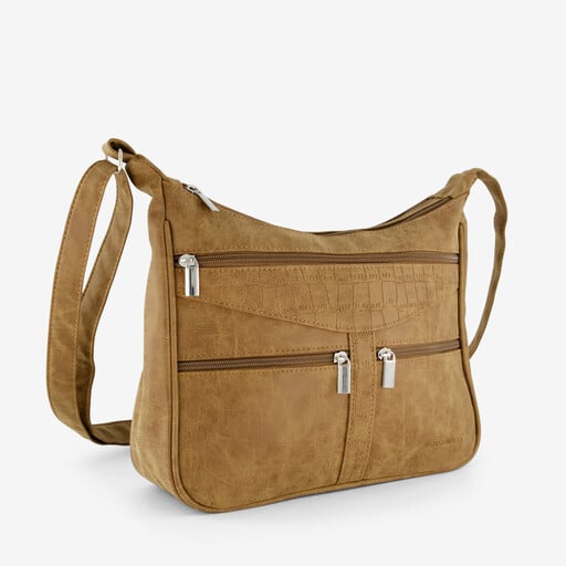 Dames schoudertas camelbruin