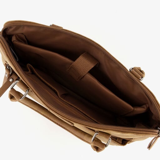 Dames schoudertas camel bruin