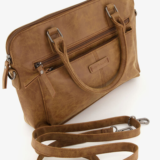 Dames schoudertas camel bruin