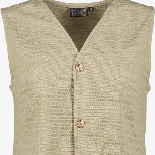 Dames gilet beige